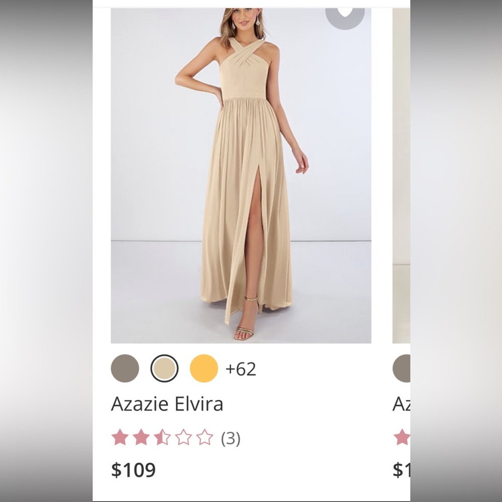 Azazie Elvira Bridesmaid dress- champagne
